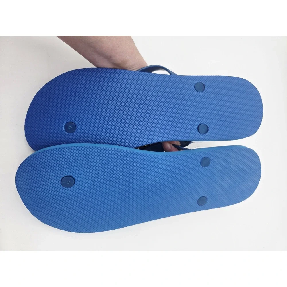 Old Navy Blue Flip-Flop Sandals Mens Floral Size 12-13 NEW